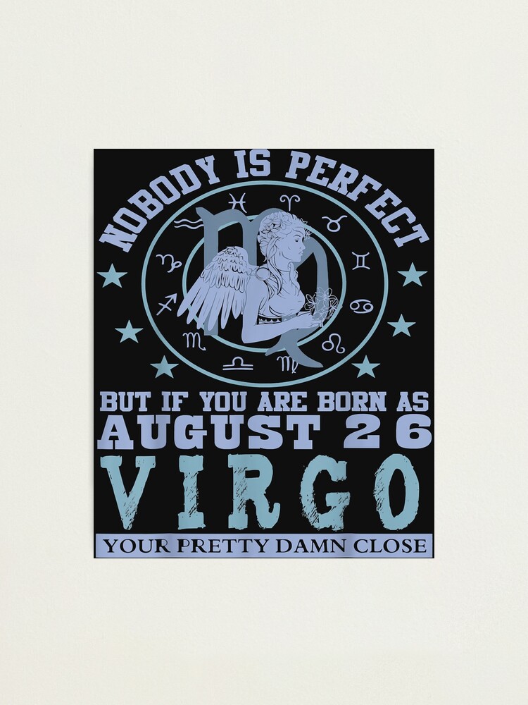 Virgo Zodiac Sign August 26 Women Man Birthday Gift