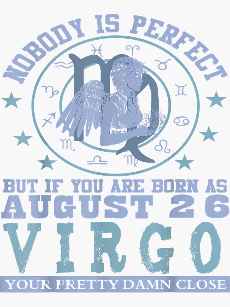 Virgo Zodiac Sign August 26 Women Man Birthday Gift Sticker