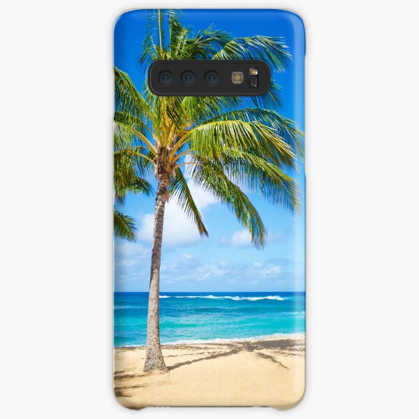 Palm trees on the sandy beach in Hawaii Samsung Galaxy Snap Case