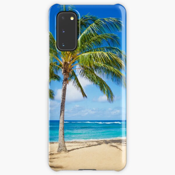 Palm trees on the sandy beach in Hawaii Samsung Galaxy Snap Case
