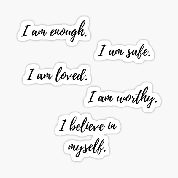 I Am Enough Sticker Daily Affirmation Motivation Decal I Am Totally Fucking Enough Feminist Decal Girl Boss Stickers Mature