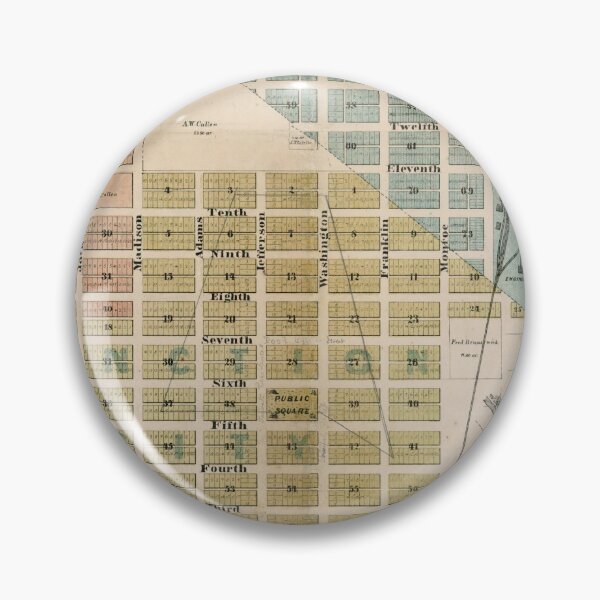 Item preview, Old Junction City Kansas Map (1870) Vintage KS City & Street Atlas designed and sold by BravuraMedia.