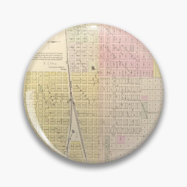 Item preview, Old Kearney NE Map (1885) Vintage Nebraska City & Street Atlas designed and sold by BravuraMedia.