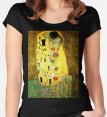 Der Kuss von Gustav Klimt Tailliertes Rundhals-Shirt
