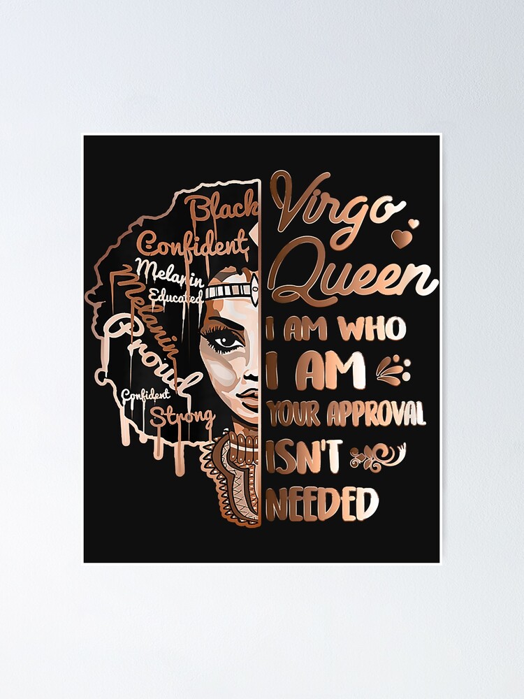 Womens Ph Virgo Queen Birthday Zodiac Black Women Girl Poster