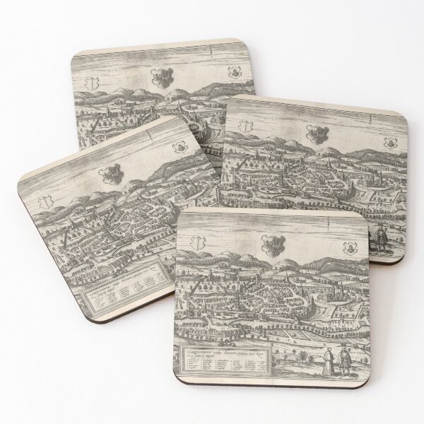 Item preview, Old Kempten Germany Map (1623) Vintage Bavaria Town Atlas designed and sold by BravuraMedia.