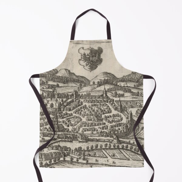 Item preview, Old Kempten Germany Map (1623) Vintage Bavaria Town Atlas designed and sold by BravuraMedia.
