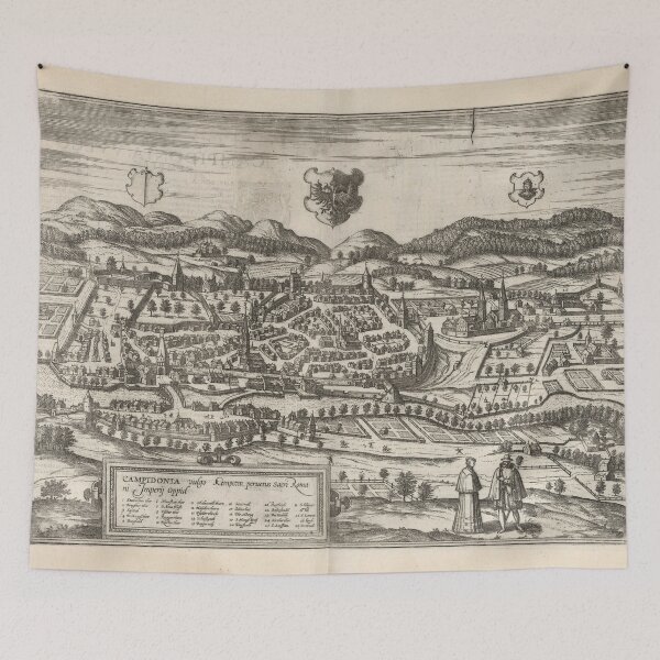 Item preview, Old Kempten Germany Map (1623) Vintage Bavaria Town Atlas designed and sold by BravuraMedia.