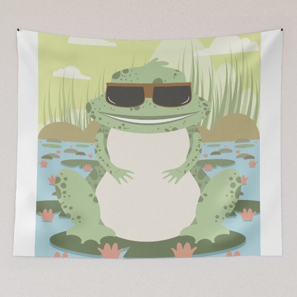 Item preview, Xenopus with sunglasses in a pond designed and sold by paulrommer.
