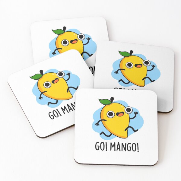 Item preview, Go Man Go Cute Fruit Mangos Pun designed and sold by punnybone.