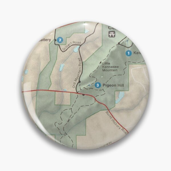 Item preview, Kennesaw Mountain National Battlefield Park Map (1986) Georgia Civil War Atlas designed and sold by BravuraMedia.