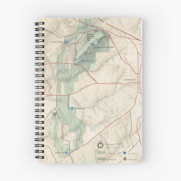 Item preview, Kennesaw Mountain National Battlefield Park Map (1986) Georgia Civil War Atlas designed and sold by BravuraMedia.