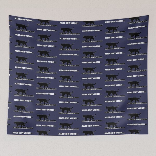 Item preview, "Everything passes" also the black cat - saying of hope - photo design designed and sold by kikidu21.