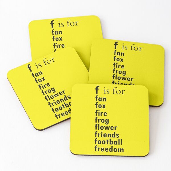 Item preview, The f is for fan: Alphabet a-z Words -  Alphabet Words designed and sold by matrixvip.