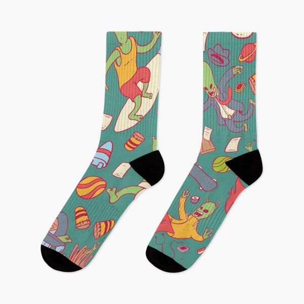 Aperçu de l'œuvre Motif de surf vert Alien Martian Ramen créée et vendue par ozunu.