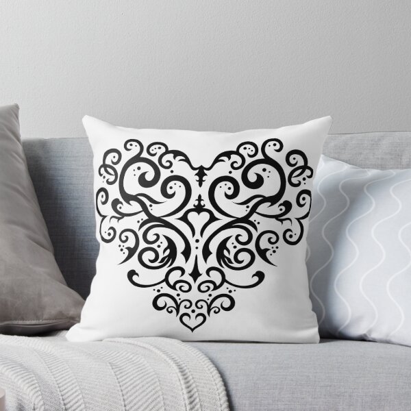 Item preview, Symmetrical Heart Design (Black) designed and sold by 11thIdeaDesigns.