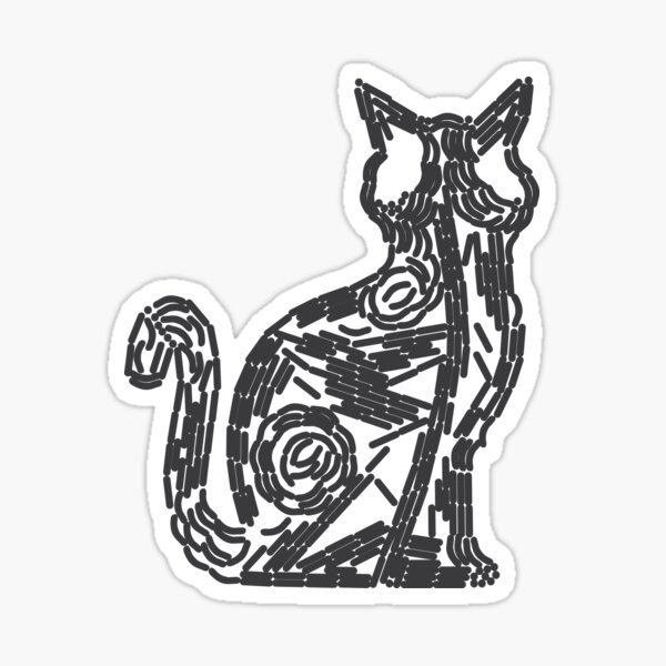 Charcoal Biofilm Cat Sticker
