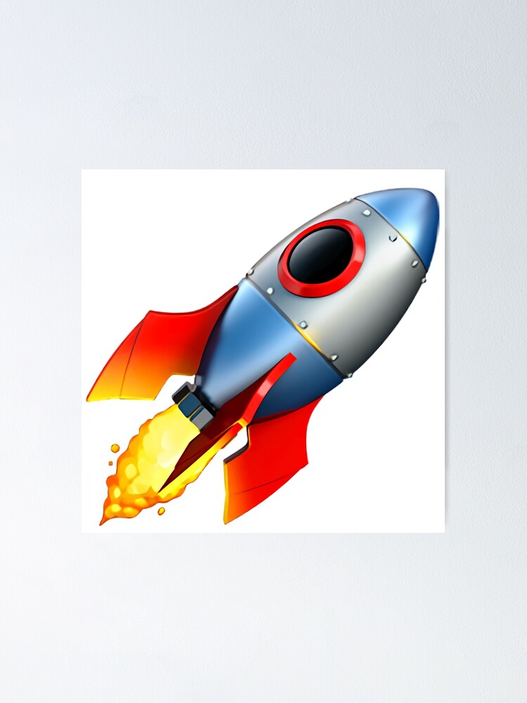 “Super HD - Rocket Emoji in Very High Resolution (AI)” Poster for Sale