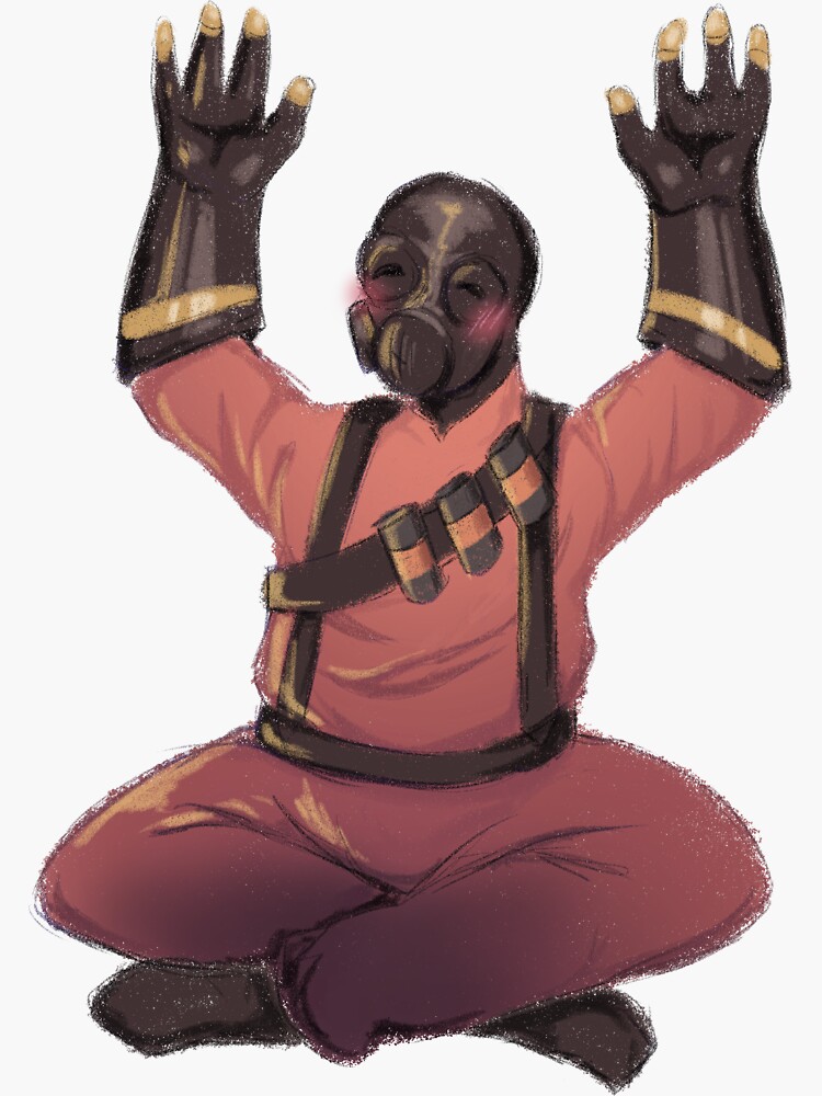 Team Fortress 2 Happy Pyro Sticker For Sale By Vivlz Redbubble 2815