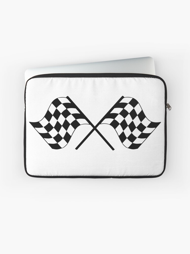 Checkered Flag. Chequered Flag. WIN. WINNER. Racing Cars. Race. | Laptop  Sleeve