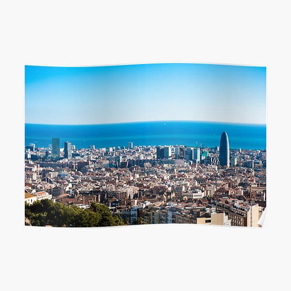Panoramic view over Barcelona - Catalonia - Spain Poster