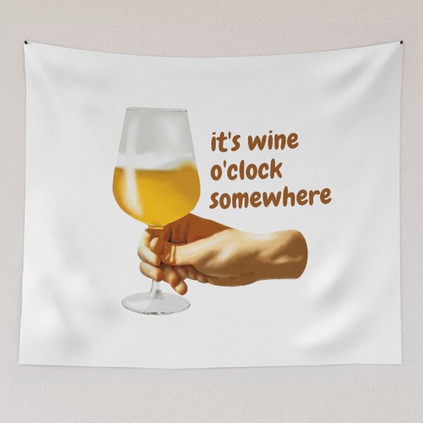 Item preview, wine o'clock somewhere - funny designed and sold by SunsetCloud.