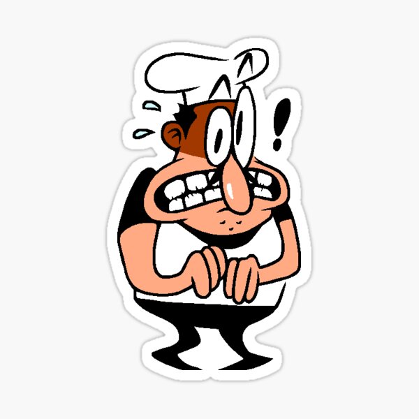 Pizza Tower - Peppino w/ Topping Girls Sticker for Sale by DarkMysteryMan