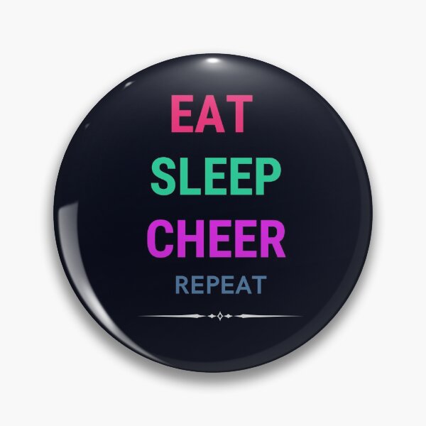 Item preview, Eat sleep cheer repeat cheerleader designed and sold by cinnamonbay.