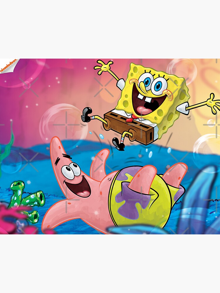 "Jumping SpongeBob SquarePants and Patrick Star " Sticker by funhero