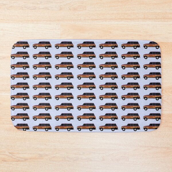 Item preview, WAgoneer on pastel cornflower stripes designed and sold by cityette.