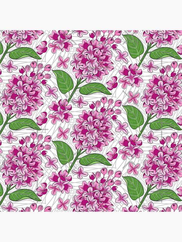 Lilacs Flowers Pattern by AyeshasDesigns