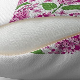 Alternate view of Lilacs Flowers Pattern Throw Pillow