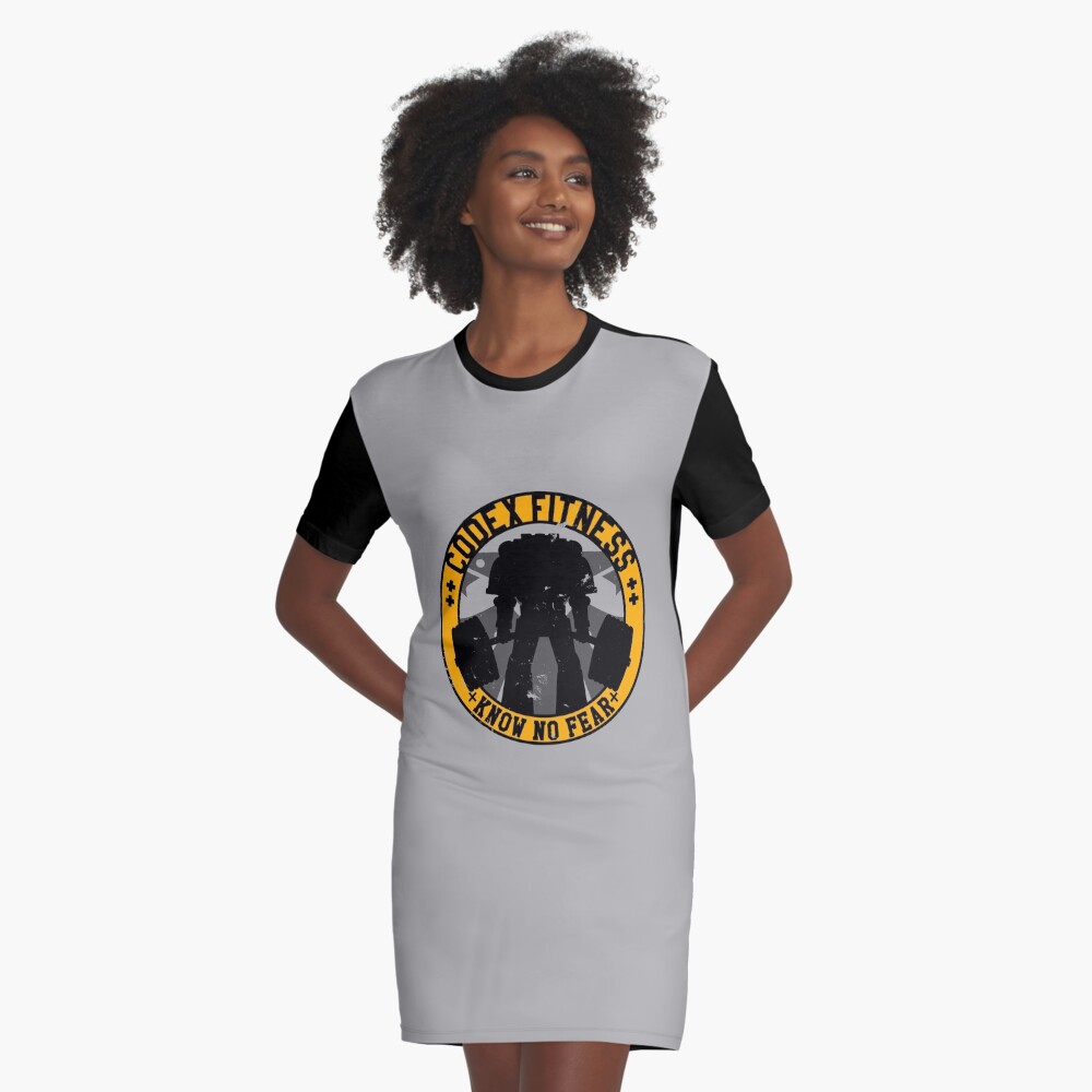 Know No Fear (large badge) Graphic T-Shirt Dress