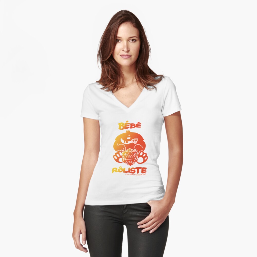 Aperçu de l'œuvre T-shirt moulant col V créée et vendue par LaLoutreRoliste.