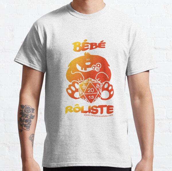 Bébé Rôliste Orange pour mère et père fans de jeux de rôle par La Loutre Rôliste T-shirt classique