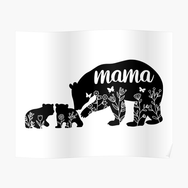 Mama Bear and Cubs Sticker for Sale by Erin0987