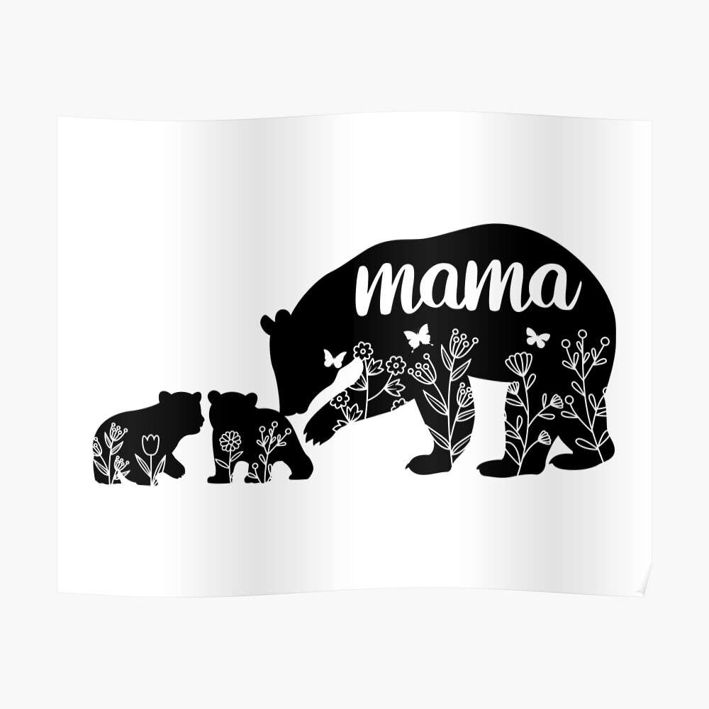 Mama Bear Floral Watercolor Flowers  Sticker for Sale by KNEI