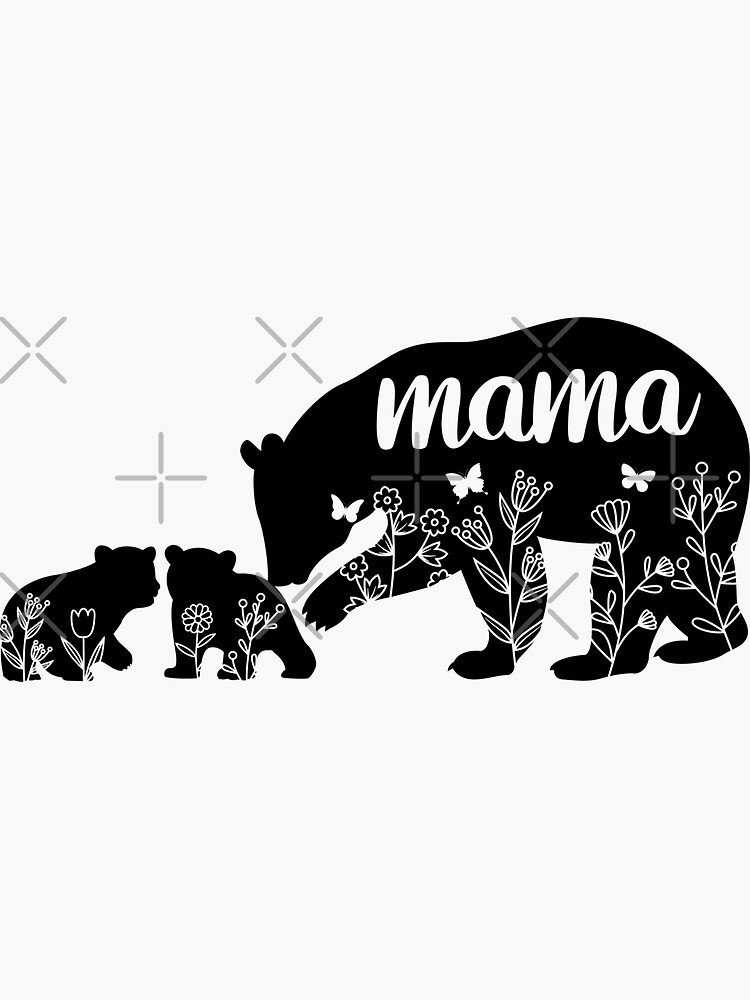 Mama Bear Floral Watercolor Flowers  Sticker for Sale by KNEI