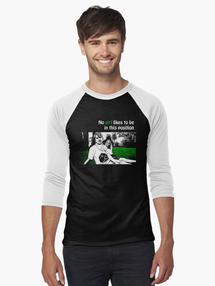 Thumbnail 1 of 3, Baseball ¾ Sleeve T-Shirt, No Girl Likes to be in this Position designed and sold by Ragcha.
