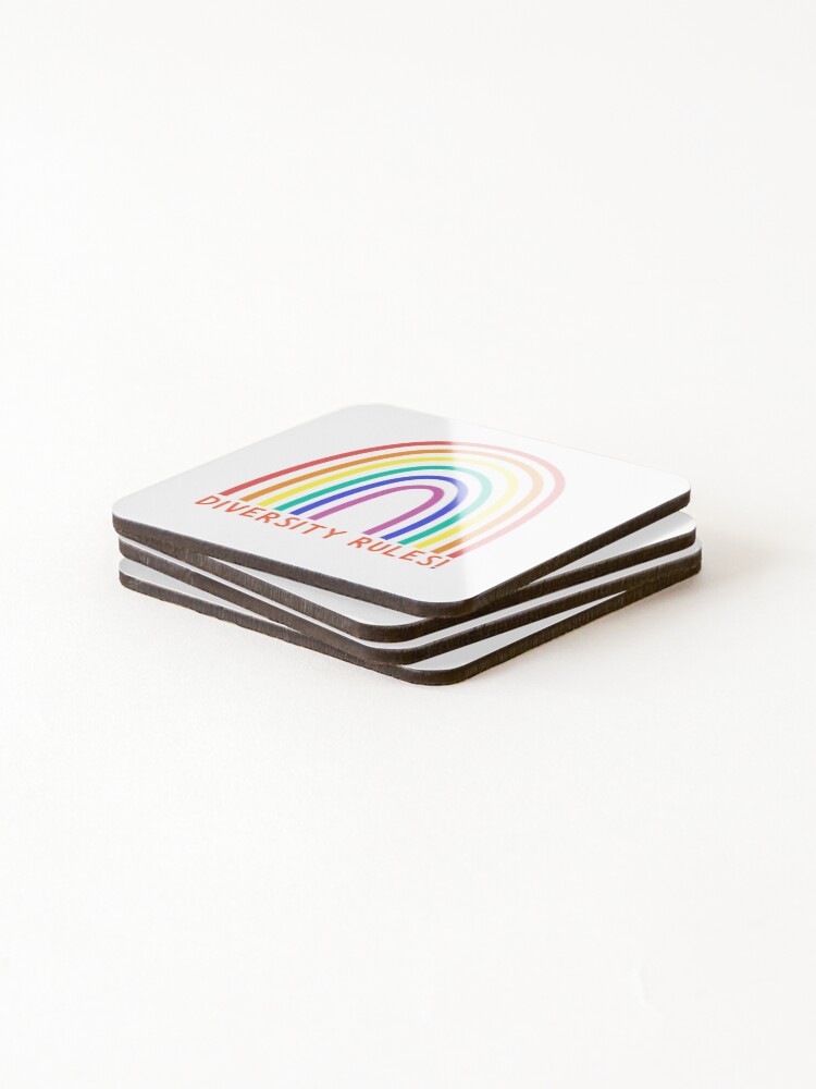 Thumbnail 4 of 5, Coasters (Set of 4), DIVERSITY RULES designed and sold by aobertop.