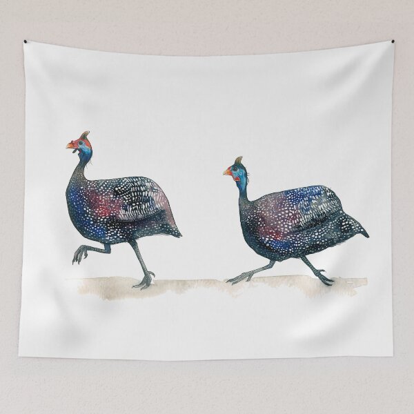 Item preview, Beautiful watercolor Guinea fowl birds designed and sold by CarolineJordaan.