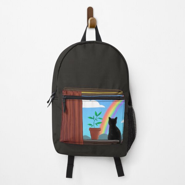 Item preview, Cat with plant at the window designed and sold by atakji.