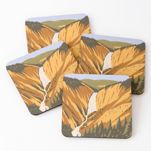 Item preview, Upper And Lower Yellowstone River Falls In Yellowstone National Park designed and sold by Ermland-LabeL.