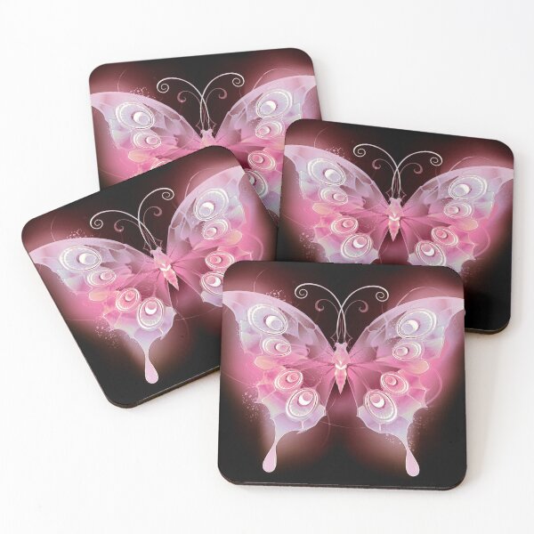 Item preview, Luminous Rose Quartz butterfly designed and sold by NexusArts.
