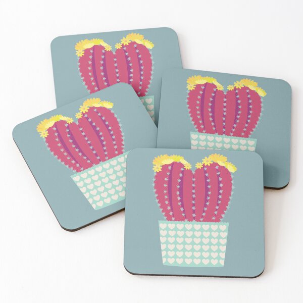 Item preview, heart shaped red  cactus designed and sold by juartshop.
