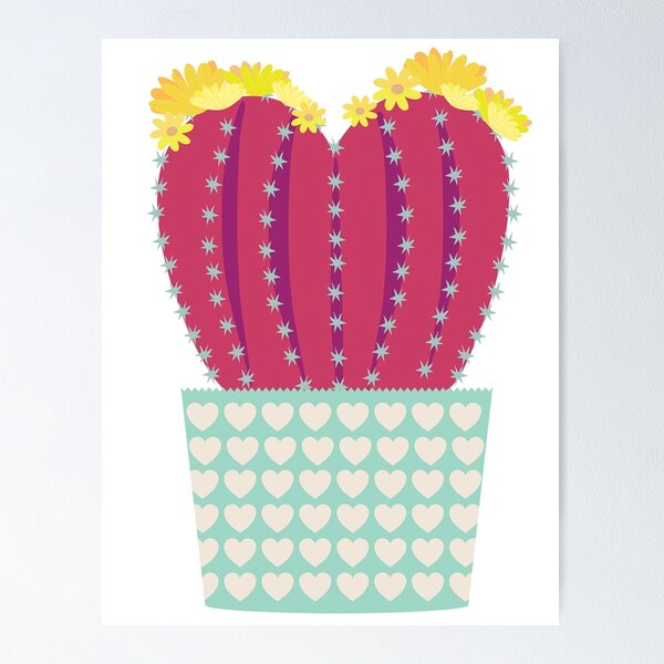 Item preview, heart shaped red  cactus designed and sold by juartshop.
