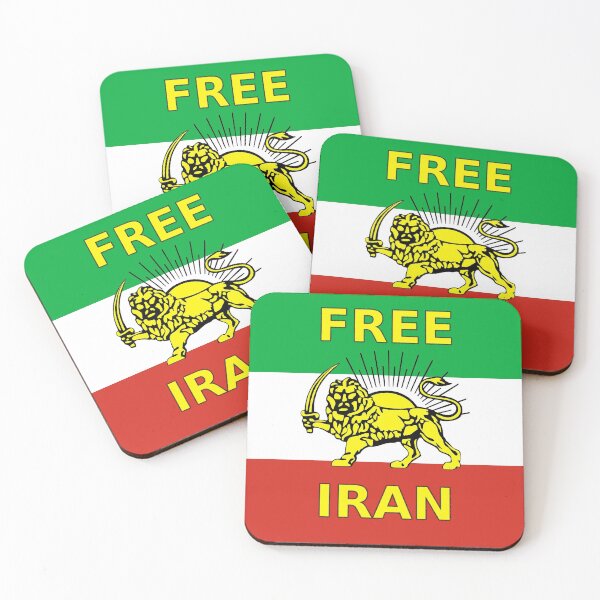 Item preview, Free Iran Slogan over Iran Flag of the Freedom Resistance designed and sold by SolarCross.