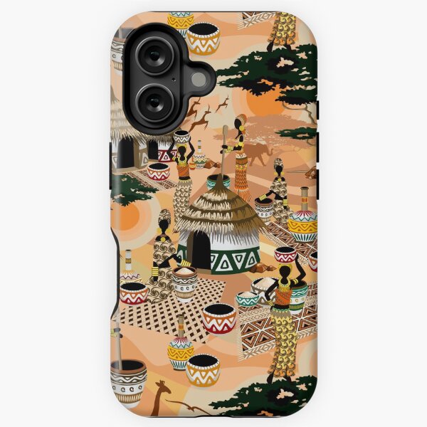 African Life Women in Savanna Tribal Village iPhone Tough Case
