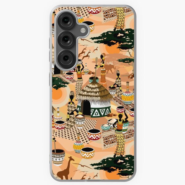 African Life Women in Savanna Tribal Village Samsung Galaxy Soft Case