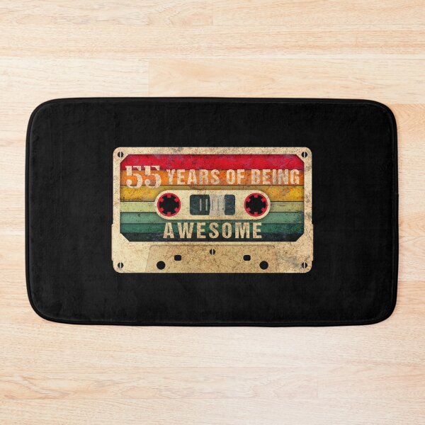 Item preview, 55 Years Of Being Awesome, 80s Retro Video Cassette Mixtape, 55th Birthday Gift designed and sold by GoldenGerrari.
